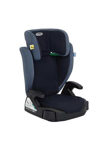 Graco Junior Maxi i-Size R129 Seggiolino auto leggero con schienale alto, per bambini di altezza 100-150 cm (da 3,5 a 12 anni circa), colore Navy