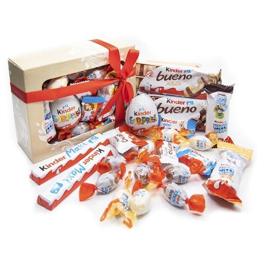 VILAER Scatola Cioccolatini Regalo, Originale, San Valentino, Regalare per Compleanni, Anniversari, Confezione Assortita di Cioccolatini Preferiti, Varietà (KINDER)