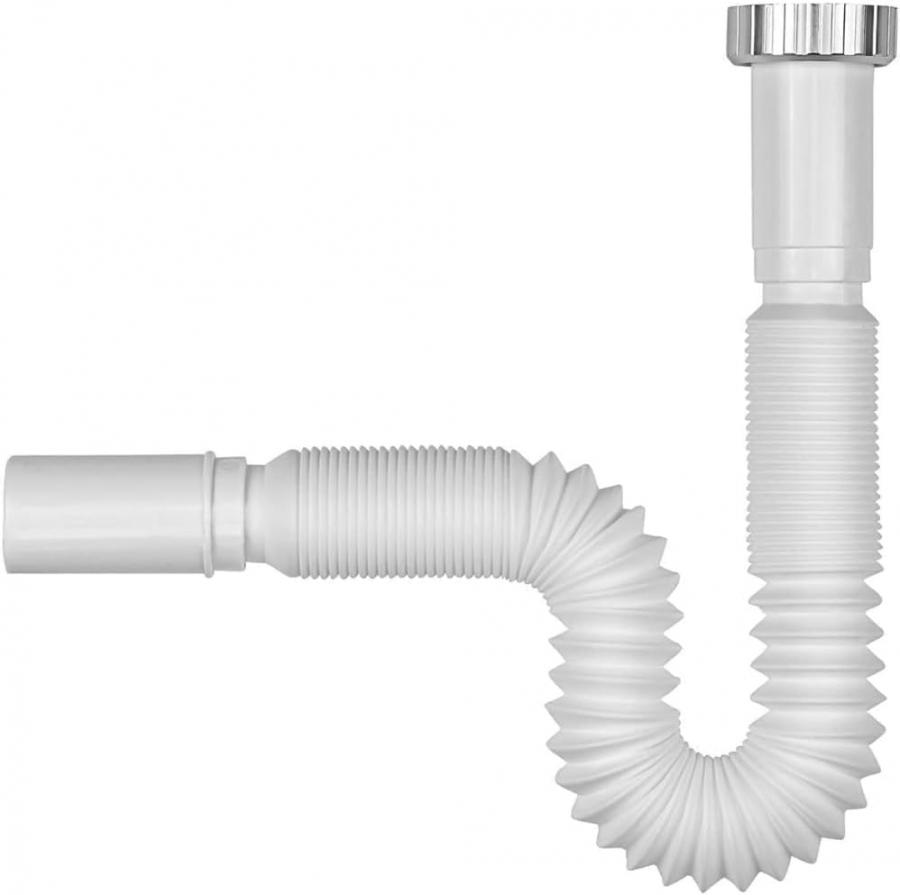 Kippen 5807X - Tubo Sifone di Scarico Flessibile per Lavelli e Lavandini con Filettatura Standardizzata G 1-1/4