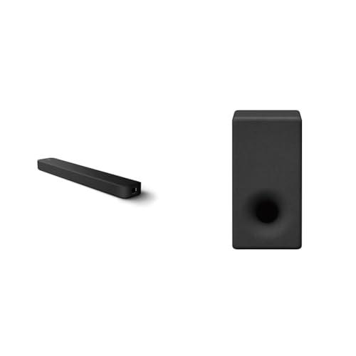 Sony HT-S2000 + SA-SW3 - Soundbar e Subwoofer 3.1 Canali Dolby Atmos/ DTS:X - Nero - Modern Minimalist - 200W Bassi Potenti - Wireless - Garanzia Limitata