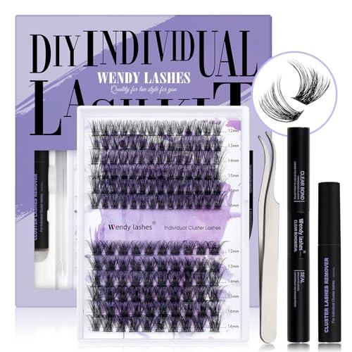 Ciuffetti Ciglia Finte Kit C Curl 0.07mm C3+C9 Cluster Lashes Kit Mix 12-16mm DIY Kit Estensioni Ciglia Individuali Naturale Ciglia Finte Ciuffetti Individuali(C3+C9-C-Individual Lash Kit)