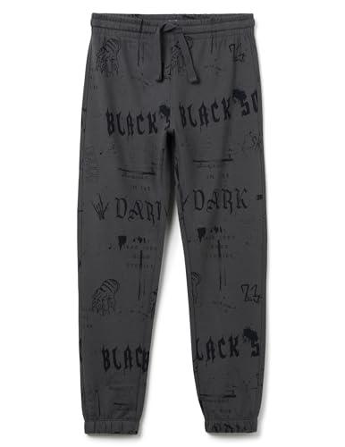 OVS Pantaloni Grigi da Ragazzo in Puro Cotone Regular Fit con Stampe