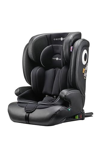 Cozy N Safe Hudson i-Size Seggiolino auto (76-150cm) | ca. 15 mesi - 12 anni | ISOFIX e Top-Tether | Memory Foam lavabile | Certificato ECE R129 | Nero