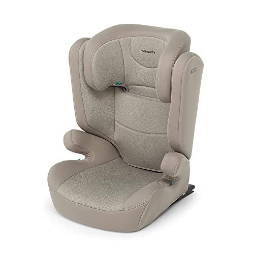 Foppapedretti Seggiolino Auto Time I-Size, per bambini da 100 a 150 cm di altezza, 3-12 anni, conforme ECE R129, Fissaggio Dualfix (Isofix e non), Safe Body Protection, Comfort Kid Pad, Sand