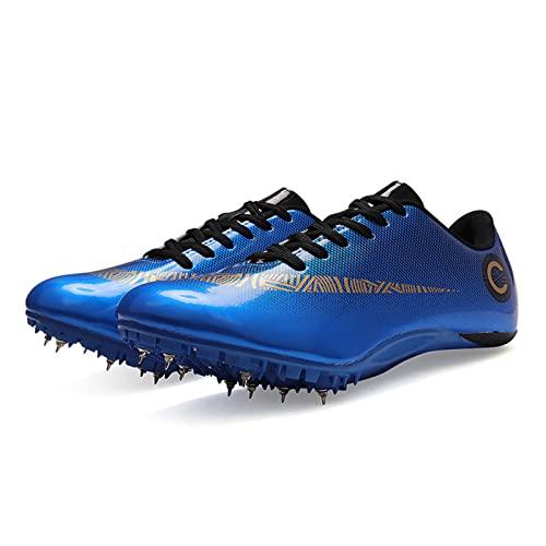LZQpearl Scarpe Atletica Leggera, Scarpe Running Professioni Unisex, Scarpe Uomo Donna Atletica 8 Chiodi Spikes, Sneakers Comode per Sprint, Corsa, Salto in Lungo (39,Blue)