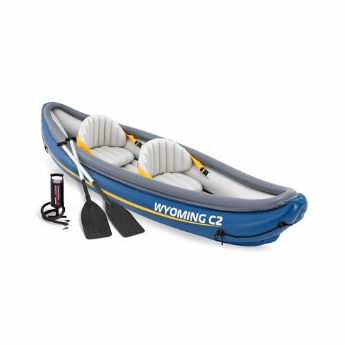Intex 68389NP - Kayak Gonfiabile Wyoming C2, 2 posti, Blu, 307x89x53 cm