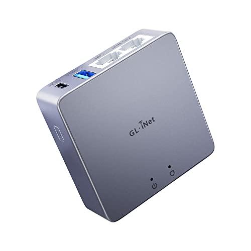 GL.iNet MT2500A (Brume 2) Mini gateway di sicurezza VPN per home office e lavoro remoto-server e client VPN per casa e ufficio, VPN a cascata, WAN 2,5 G, *NO Wi-Fi* (custodia in lega di alluminio)