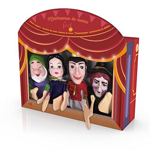 TACHAN - Set di 4 burattini per bambini di Biancaneve - Set di burattini a mano - Include 4 personaggi di racconti per bambini - Dimensioni pupazzo 30 cm (CPA Toy Group 749T00539)