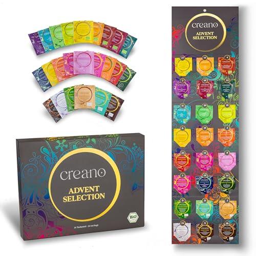 Creano Calendario dell’Avvento Tè Biologici – 24 Bustine di Tisane alle Erbe, Frutta e Spezie – Miste, Regalo Originale per Natale*