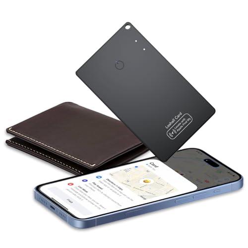 Air Tag Card Ricaricabile Wallet Tracker Thin 1.6mm, Localizzatore di Portafoglio Ricaricabile Compatibile con Apple Dov'è(solo iOS), IP68 Impermeabile Smart Tag per Valigie/Borse/Passaporto/Chiavi