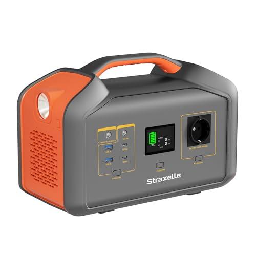 Straxelle Centrale Elettrica Portatile 1000W (Picco 2000W), 808.08Wh MPPT Solar Generator Batteria 150W Power Station Portatile da Campeggio per Partito Generatore Elettrico Emergenza Portatile