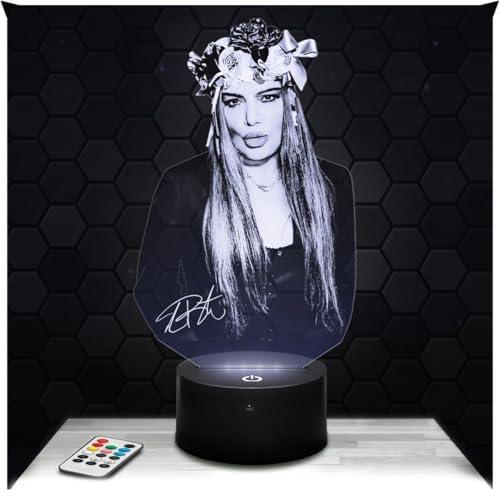 Lampephoto.fr - Lampada 3D L. Bertè Decorazione Pop RocK. Idea Regalo Uomo Donna oggetto L. Bertè Luce Notturna Tattile, Adulto Decorazione Camera, Idea Regalo Natale Uomo Donna Originale, Led, Gadget