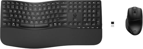 HP 680 Combo Tastiera e Mouse Wireless, 6 Tasti Programmabili, Mouse con Sensore Ottico da 1200 dpi, Fino a 36 Mesi di Batteria per la Tastiera e 20 per il Mouse, Compatibile con Windows 11, Nera