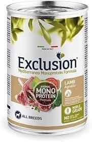 Exclusion Monoproteico All Breeds adult AGNELLO | 6 scatolette da 400 grammi l'una.
