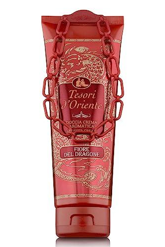 Tesori d'Oriente - Doccia Crema Fiore del Dragone e Pitaya, dalle Note di Fiori Bianchi, Deterge Delicatamente la Pelle Donando un Profondo Benessere, 250ml