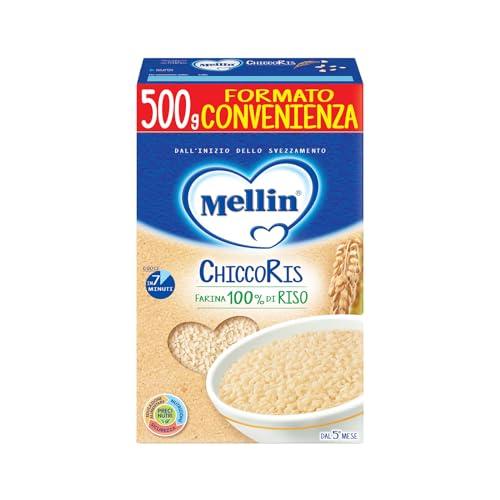 Mellin - ChiccoRis - Alimento con Vitamina B1 a base di Farina di Riso, per Bambini dal 5° mese Compiuto - Confezione da 500gr