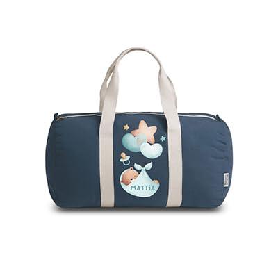 ''Bear boy' Borsone Personalizzato per Neonato Diversi colori disponibili Idea Regalo Natale Nascita Mamma per il cambio neonato ospedale per neogenitori da viaggio neo mamma2