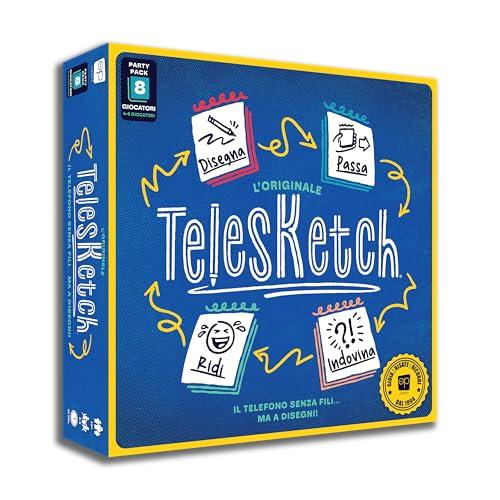 Asmodee Telesketch, Nuova Versione, Gioco da Tavolo, 10+ Anni, 4-8 Giocatori, Edizione in Italiano