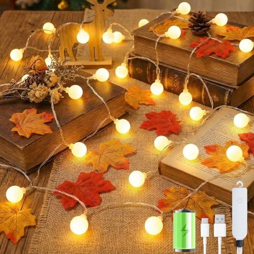 Giliwosy Catena Luminosa Esterno Interno, 60LEDs 10M Luci LED a Batteria con USB 8 Modalità FunZione Timer IP65 Impermeabile, Lucine LED Decorative per Balcone Giardino Feste Camera Campeggio Natale