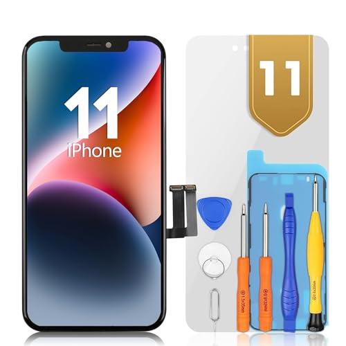 bokman Schermo Display LCD per iPhone 11 Nero, Touch Screen Digitizer Parti di Ricambio con Strumenti di Riparazione