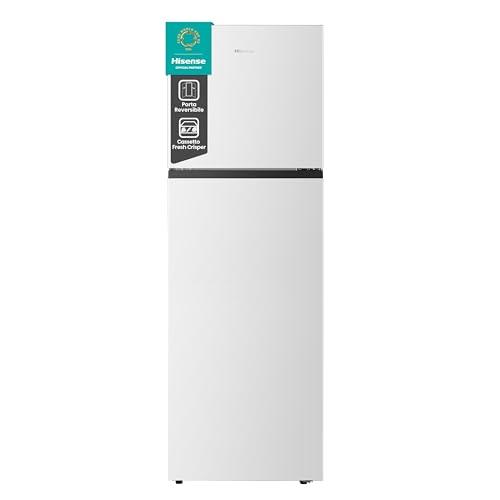 Hisense RT327N4AWE Frigorifero Doppia Porta a libera installazione Total No Frost, sistema di ventilazione Multi Air Flow, Larghezza 55 cm, Colore Bianco, Capacità netta 249 L