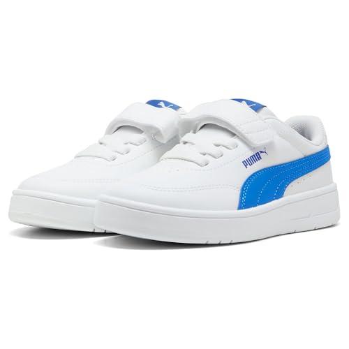 PUMA Court Classic Clean AC+ PS, Sneaker, White-Mountain Blue, 21 EU