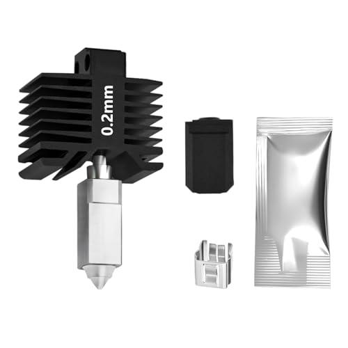 Kit hotend in acciaio temprato da 0,2 mm per Bambu Lab X1C, serie P1, stampante 3D 350 ℃ ad alta temperatura e tutti i metalli integrati Desige Kit ugelli hot end per P1S, P1P