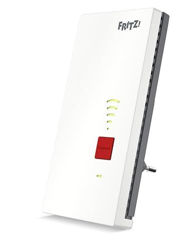 FRITZ!Repeater 2700 (Wi-Fi 7 ultraveloce con velocità fino a 6.500 Mbit/s, portata WLAN ottimizzata, WLAN Mesh, configurazione semplice, massimo standard sicurezza con WPA3/2, versione international)