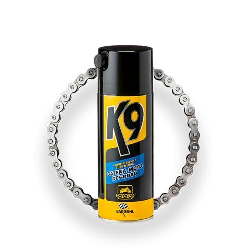 Bardahl K9 Lubrificante Superiore Catena Moto Off-Road, Spray per Catena Moto e Catena Bici, Lubrifica e Protegge, Anti Ruggine e Corrosione, Agisce in Profondità, Chain Lube, 400 ml