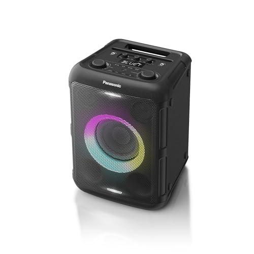 Panasonic SC-BMAX5E-K Altoparlante Portatile per Feste con Bluetooth, Luci Integrate, 75W, USB, Ingresso Ottico per TV, Ingressi Chitarra e Mic per Karaoke, Nero