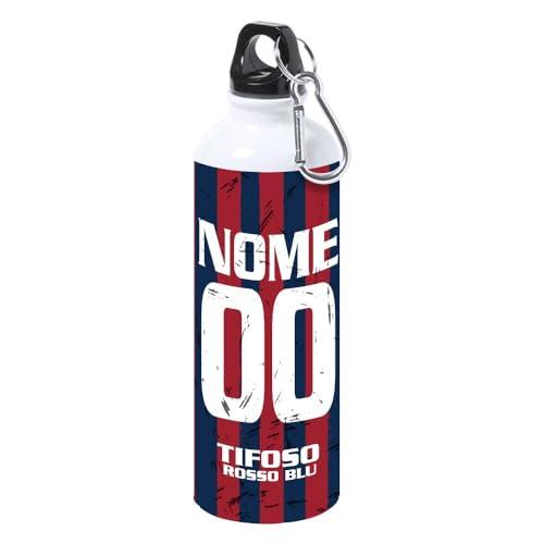 love print Borraccia Tifoso Serie A in Ceramica Sport per Tifoso Del Cuore Calcio Doc, Personalizzato con Nome e Numero (Tifoso Bologna)