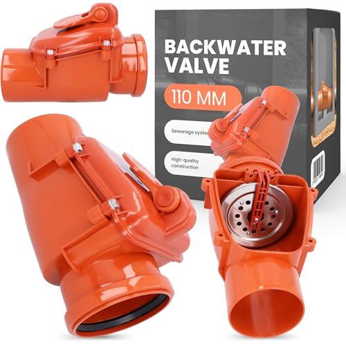 Valvola Antiriflusso Diametro dn 110 PVC di non Ritorno di Fine Linea con Bloccabile per Linee Fognarie Liquami