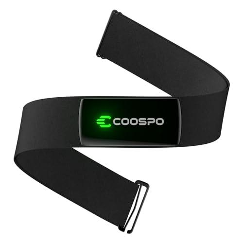 COOSPO Fascia Cardio H9Z Ricaricabile, Bluetooth 5.0/ANT+ Cardiofrequenzimetro HRM Fitness Tracker Impermeabile IP67, Compatibile con Wahoo, Zwift, Strava, Elite HRV
