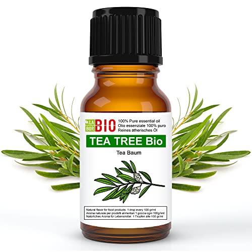 Tea tree Bio Olio essenziale 100% Puro Albero del te' 30 ml - Uso interno Terapeutico Alimentare Diffusori ambiente Aromaterapia Cosmetica - Laborbio