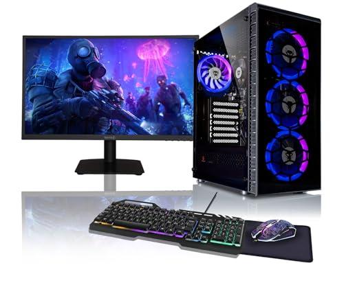 BEASTCOM Q3 Essential Gaming, Gaming PC, AMD Ryzen 5 6X4,20GHz 12 Threads, 4K Vega Radeon Grafica, 1TB SSD, 16GB RAM, Monitor LED 24