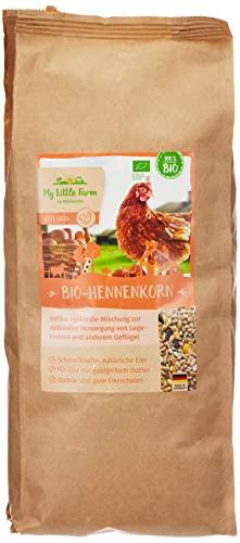 My Little Farm - Cibo Biologico per Galline, 2 kg, Ideale per Galline ovaiole e Altri pollame, Miscela di Cereali integrali, Ricco di vitamine