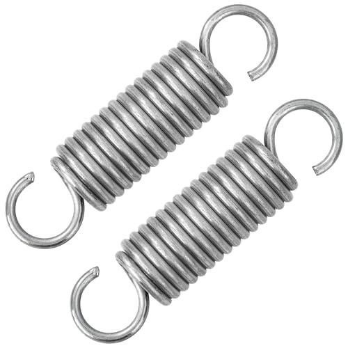 GUNGY Molle a Trazione 65mm Molla di Trazione Doppio Gancio in Acciaio Inossidabile Diametro Filo 2,5mm Diametro Esterno 16mm Tiro 19,1kg 2 Pezzi