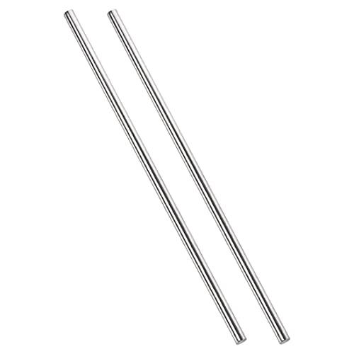 PATIKIL 5mm x 300mm Aste di Acciaio INOX 304 Acciaio Inossidabile Solido Albero Asta Barre Rotondo Barra per Fai Da Te Soggetti Artigianato, 2pz