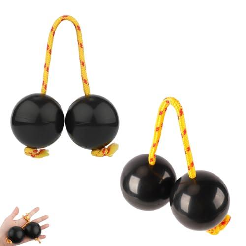 2 Paia Kashaka Strumento Africano Aslatuas Rhythmic Ball Kashaka Shaker Instrument per Bambini Adulti Principianti Feste Lezioni Musicali