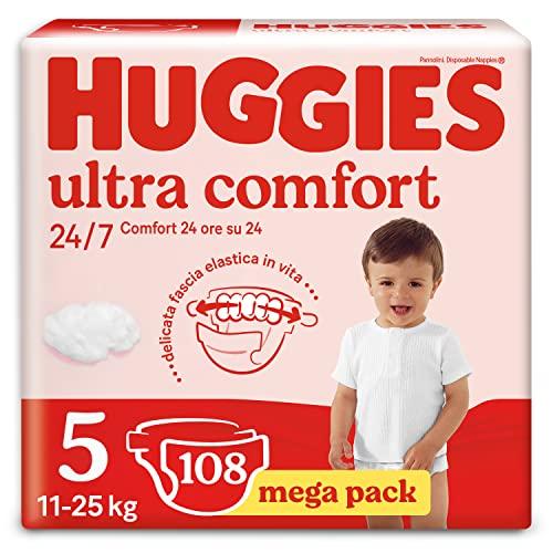 Huggies Pannolini Ultra Comfort, Taglia 5 (11-25 Kg), Confezione Da 84 Pannolini