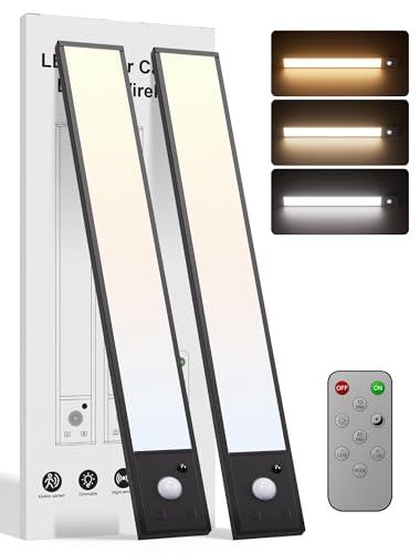 Tnight 2 Pack Led Sottopensile Cucina Senza Fili,30cm Dimmerabile Magnetica Ricaricabile Luce Armadio Led con Sensore&Telecomando,Lampada per Cucina Scale Soggiorno Bagno Camere da Letto