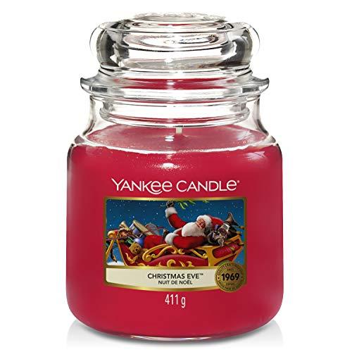 Yankee Candle Candela profumata in giara media, Vigilia di Natale, Durata Fino a 75 Ore
