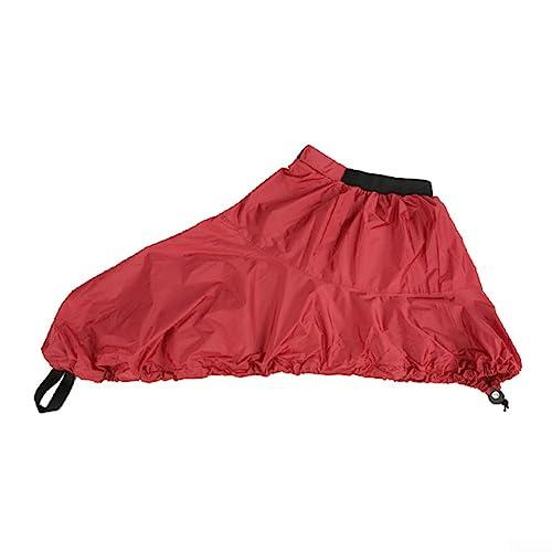 Kayak Deck Cover Gonna, Premium Impermeabile Kayak Canoa Barca Spraydeck Spray Deck Gonna Cockpit Copertura (Rosso L)
