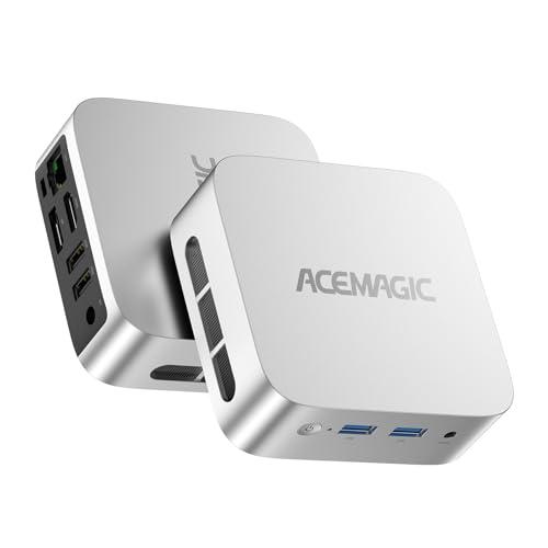 ACEMAGICIAN Vista Mini V1 Mini PC, Ιntel Alder Lake-N95 (Fino 3,4 GHz), 16GB DDR5 256GB M.2 2280 SSD, Mini Desktop Computer Dual Ethernet,4K UHD, per Ufficio