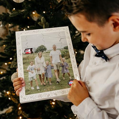 Calendario Avvento 2025 Kinder Personalizzata con Foto - Calendario dell'Avvento di cioccolato per Kinder personalizzato per donne e uomin (Calendario dell'avvento)