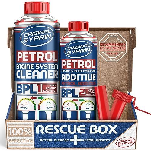 SYPRIN Additivo e Pulitore Completo del Sistema di Alimentazione Iniettori Benzina I Trattamento rigenerante Motori - 500ml + 250ml