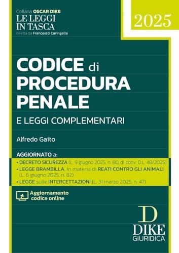 Codice di procedura penale e leggi complementari Pocket 2025. Con aggiornamento codice online