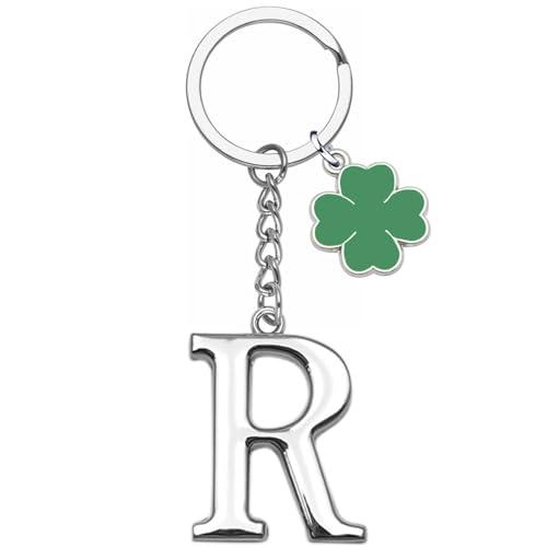 YJYJZX Portachiavi Lettera Iniziale Ciondolo,Portachiavi Regalo Amici Sorelle Amica,argento A-Z 26 lettera iniziale ciondolo portachiavi - Regalo Donna Uomo Compleanno,Portafortuna Portachiavi