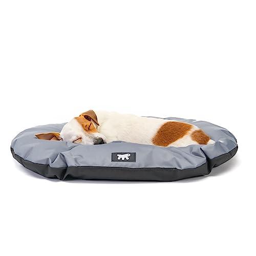 Ferplast Cuccia Cane Cuscino Cane Cani di Piccola Taglia Tessuto Antigraffio Lavabile in Lavatrice a 30° Materassino Cane Impermeabile 55 x 36 x 3 cm.Grigio