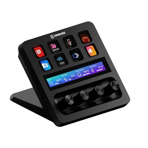 Elgato Stream Deck +, mixer audio, produzione live e controller da studio, per content creator, streaming, gaming, con striscia tattile personalizzabile, manopole e tasti LCD, compatibile con Mac e PC